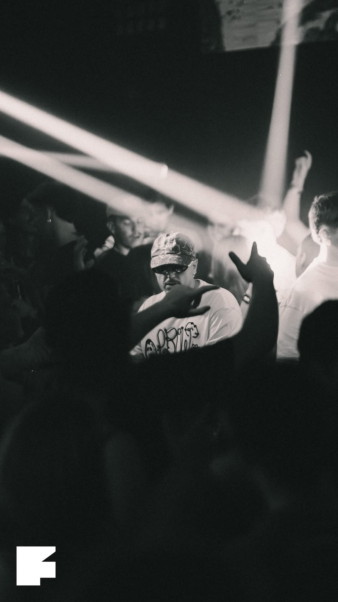 Fiction Nightclub 360° DJ Booth with laser lights